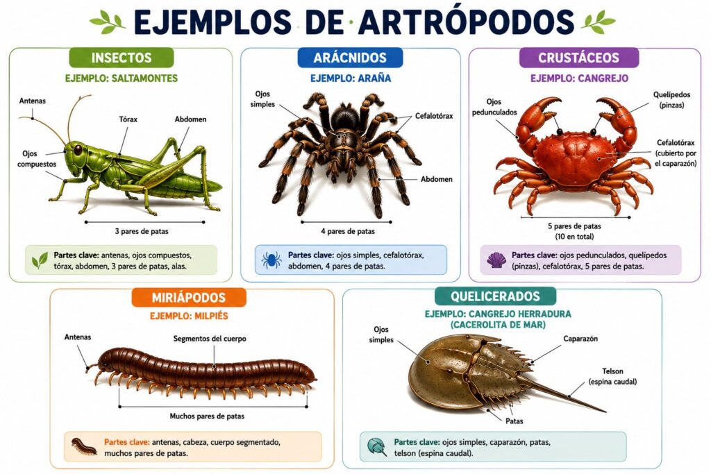 clasificaci&oacute;n de los artr&oacute;podos